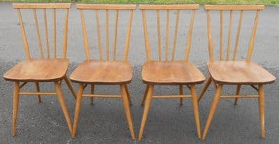 Set of Four Light Elm Ercol Kitchen Chairs - SOLD