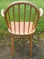 Set of Four Light Elm Kitchen Armchairs by Ercol
