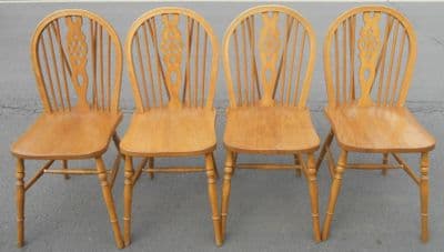 Set of Four Wheelback Kitchen Chairs