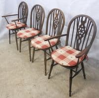 Set of Four Windsor Wheelback Dining Chairs