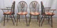 Set of Four Windsor Wheelback Dining Chairs