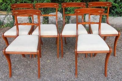 Set of Six Regency Style Mahogany Dining Chairs by William Tillman
