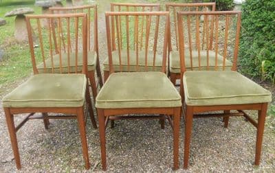 Set of Six Teak Retro 1960's Dining Chairs