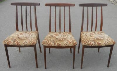 Set of Three Mahogany Retro Dining Chairs