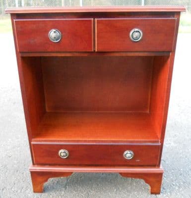 Small Inlaid Mahogany Open Cabinet