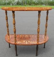 Small Inlaid Walnut Console Table