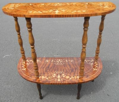 Small Inlaid Walnut Console Table
