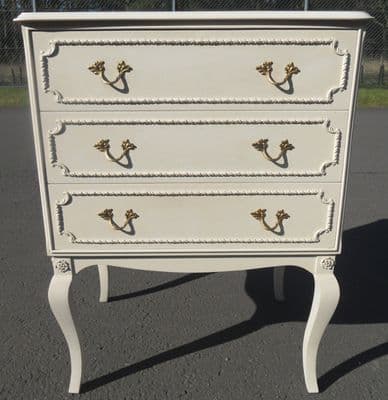 Small Louis Style Painted Chest of Drawers