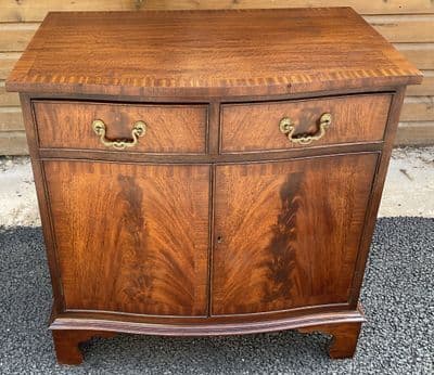 Small Mahogany Bowfront Cupboard