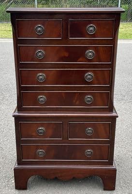 Small Mahogany Chest on Chest
