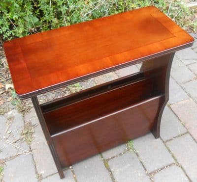 Small Mahogany Coffee Table Magazine Stand