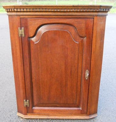 Small Mahogany Hanging Corner Cupboard