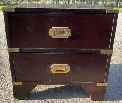 Small Mahogany Military Style Chest of Drawers