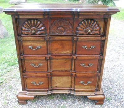 Small Mahogany Shape Front Chest of Drawers