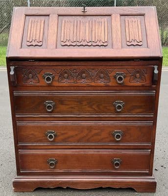 Small Oak Writing Bureau by Old Charm