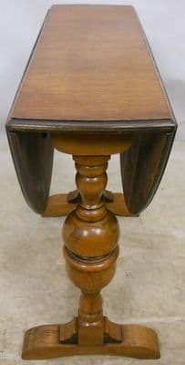 Small Oval Oak Dropleaf Coffee Table - SOLD