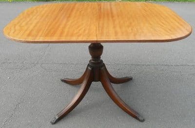 Small Pedestal Mahogany Extending Dining Table to Seat  Six