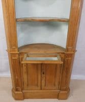 SOLD Antique Georgian Style, Pine Open Barrel-back Tall Corner Cupboard
