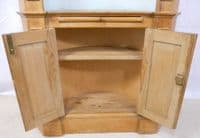 SOLD Antique Georgian Style, Pine Open Barrel-back Tall Corner Cupboard