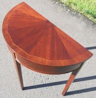 SOLD Bowfront Inlaid Mahogany Console Table