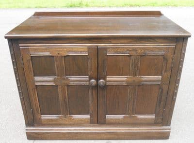 SOLD - Dark Elm Two Door Cupboard by Ercol