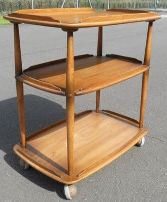 SOLD - Ercol Light Elm Tea Trolley