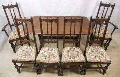 SOLD - Ercol Old Colonial Dark Elm Dining Room Suite