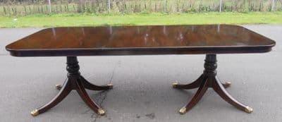 SOLD Georgian Style Mahogany Twin Pillar Dining Table to Seat Ten