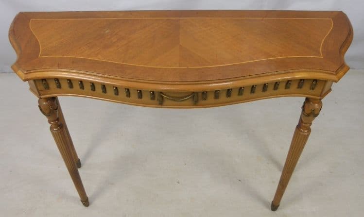 SOLD - Georgian Style Serpentine Yew Console Table