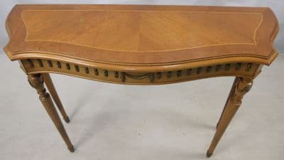 SOLD - Georgian Style Serpentine Yew Console Table