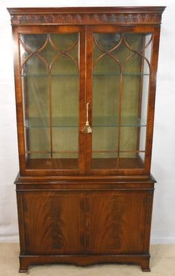 SOLD - Mahogany China Display Cabinet in Antique Georgian Style