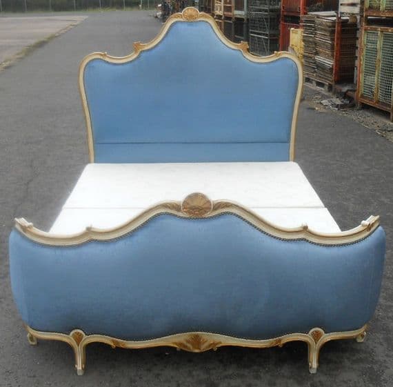 SOLD Ornate Painted Five Foot Double Bed