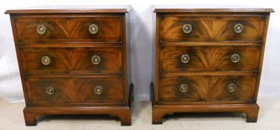 SOLD - Pair Small Mahogany Chest of Drawers