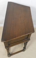 SOLD - Reproduction Oak Side Table in Antique Style