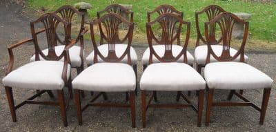 SOLD Set of Eight Mahogany Dining Chairs in Antique Georgian Style