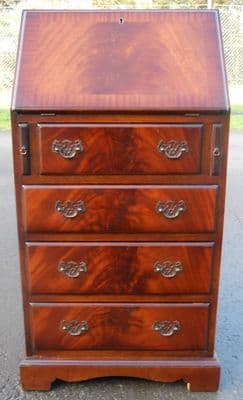 SOLD - Small Flame Mahogany Writing Bureau