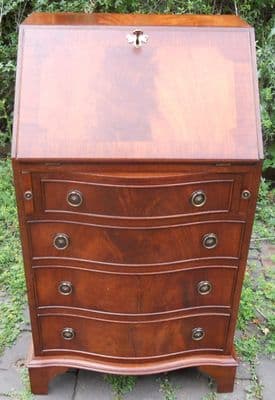 SOLD - Small Mahogany Writing Bureau by Reprodux