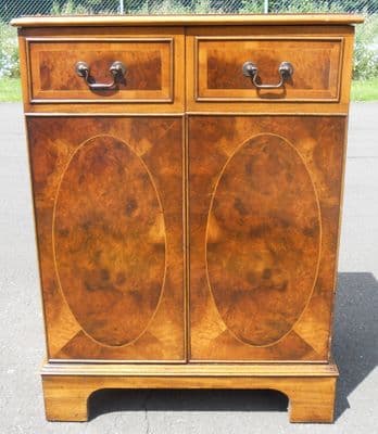 SOLD - Small Walnut Two Door Cabinet Cupboard