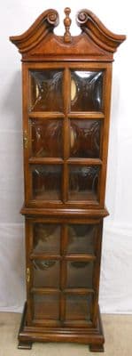 SOLD - Tall, Slim, Walnut Bookcase Display Cabinet