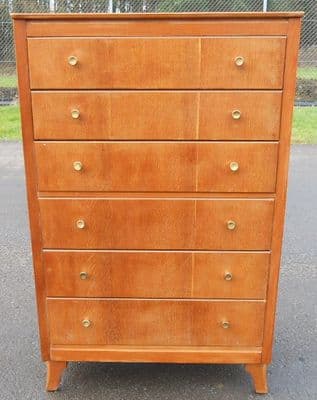 SOLD  - Tall Teak Chest of Drawers by Lebus