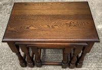 Solid Oak Nest Three Coffee Tables