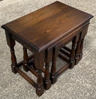 Solid Oak Nest Three Coffee Tables