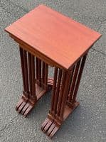 Tall Mahogany Nest of Four Coffee Tables