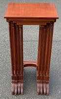 Tall Mahogany Nest of Four Coffee Tables
