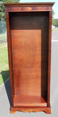 Tall Mahogany Open Bookcase Cabinet by Kellward Reproduction