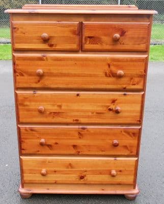 Tall Pine Chest of Drawers -SOLD