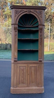 Tall Pine Standing Corner Cupboard