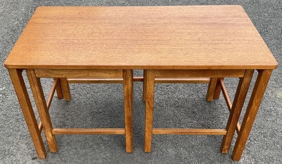 Teak Nest of Three Coffee Tables