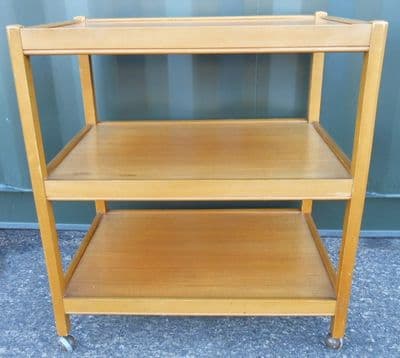 Teak Three Tier Tea Trolley