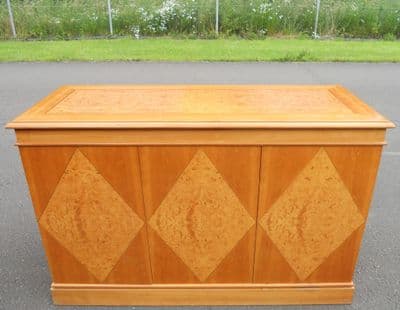 Three Door Walnut Office Cupboard Sideboard Base